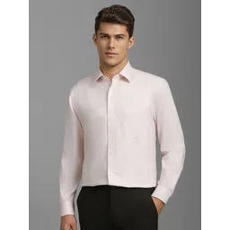 Louis Philippe Men Classic Spread Collar Solid Cotton Formal Shirt-picture-30