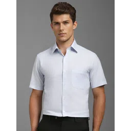 Louis Philippe Men Classic Spread Collar Solid Cotton Formal Shirt-picture-35