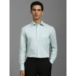 Louis Philippe Men Classic Spread Collar Solid Cotton Formal Shirt-picture-34