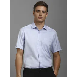 Louis Philippe Men Classic Spread Collar Solid Cotton Formal Shirt-picture-41