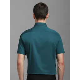 Louis Philippe Men Classic Spread Collar Solid Cotton Formal Shirt image 3