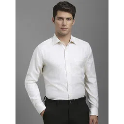Louis Philippe Men Classic Spread Collar Textured Cotton Formal Shirt-picture-27