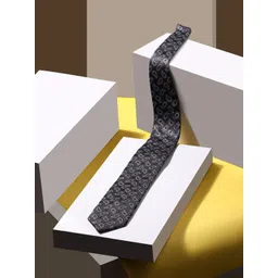 Louis Philippe Men Embroidered Skinny Tie-picture-10