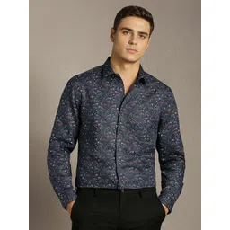 Louis Philippe Men Floral Printed Spread Collar Formal Shirt-picture-40