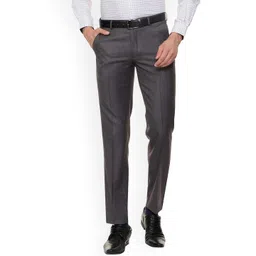 Louis Philippe Men Grey Formal Trousers-picture-29