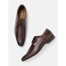 Louis Philippe Men Leather Textured Formal Derbys-picture-45