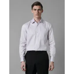 louis philippe Men Lilac Classic Fit Stripe Full Sleeves Formal Shirt-picture-11