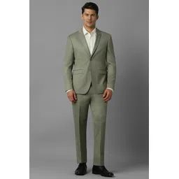 louis philippe Men Men Olive Slim Fit Textured Formal Two Piece Suit Textured Suit-picture-14