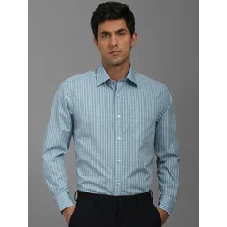 Louis Philippe Men Other Checks Checked Pure Cotton Regular Fit Opaque Formal Shirt-picture-17