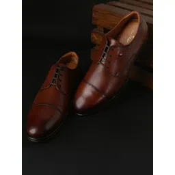 Louis Philippe Men Round Toe Leather Formal Derbys-picture-16