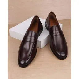 louis philippe Men Round-Toe Leather Penny Loafers-picture-14