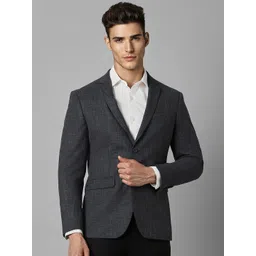 Louis Philippe Men Self-Design Single-Breasted Slim-Fit Formal Blazer-picture-36