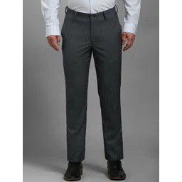 Louis Philippe Men Self Design Textured Slim Fit Formal Trousers-picture-20