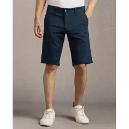 louis philippe Men Slim Fit Flat-Front Denim Shorts -picture-46