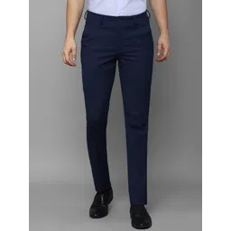 Louis Philippe Men Slim Fit Flat-Front Formal Trousers-picture-13