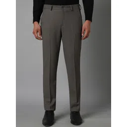 Louis Philippe Men Slim Fit Mid-Rise Flat Front Formal Trousers-picture-41