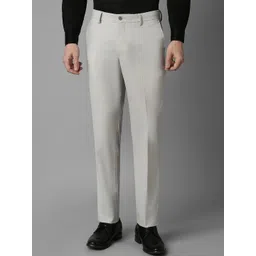 Louis Philippe Men Slim Fit Mid Rise Flat Front Formal Trousers-picture-39