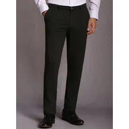Louis Philippe Men Slim Fit Mid-Rise Flat-Front Formal Trousers-picture-43
