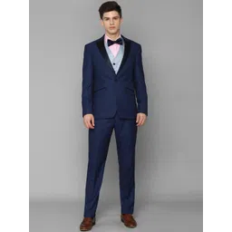 Louis Philippe Men Slim Fit Single Breasted Three Piece Formal Suit-picture-30