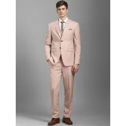 Louis Philippe Men Slim-Fit Single-Breasted Three-Piece Formal Suit-picture-36