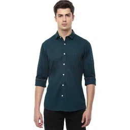 louis philippe Men Slim Fit Solid Spread Collar Casual Shirt-picture-12