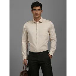 Louis Philippe Men Slim Fit Spread Collar Textured Cotton Formal Shirt-picture-14