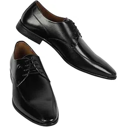 louis philippe Men Solid Derby Formal Imported Premium Leather Light Weight Breathable Lining Slip Resistant Flexible Toe Shoes-picture-12