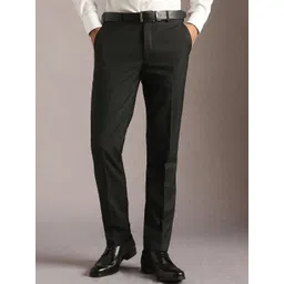 Louis Philippe Men Solid Slim Fit Mid-Rise Flat Front Trouser-picture-35