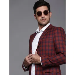 Louis Philippe Men Solid Woollen Single-Breasted Formal Blazer-image-29