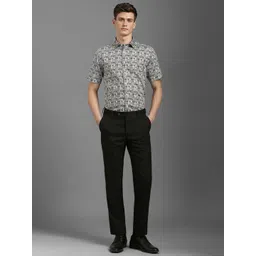 Louis Philippe Men Spread Collar Ethnic Printed Cotton Slim Fit Semiformal Shirt image 3