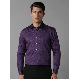 Louis Philippe Men Spread Collar Floral Printed Cotton Slim Fit Formal Shirt-picture-10