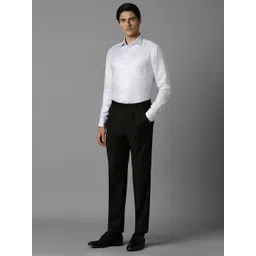 Louis Philippe Men Spread Collar Self Design Pure Cotton Formal Shirt image 5