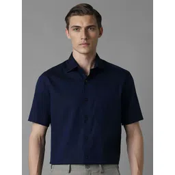 Louis Philippe Men Spread Collar Solid Cotton Formal Shirt-image-23