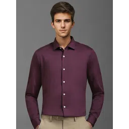 Louis Philippe Men Spread Collar Solid Cotton Slim Fit Formal Shirt-picture-35