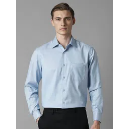 Louis Philippe Men Spread Collar Textured Cotton Formal Shirt-picture-28