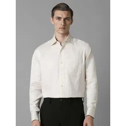 Louis Philippe Men Spread Collar Textured Cotton Formal Shirt-picture-39