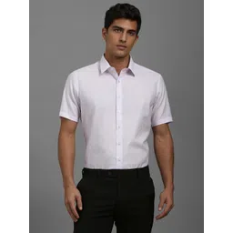 Louis Philippe Men Spread Collar Textured Cotton Formal Shirt-picture-37