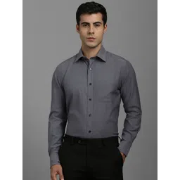 Louis Philippe Men Spread Collar Textured Cotton Formal Shirt-picture-24