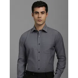 Louis Philippe Men Spread Collar Textured Cotton Formal Shirt-picture-27