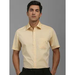 Louis Philippe Men Spread Collar Textured Cotton Formal Shirt-picture-36