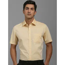 Louis Philippe Men Spread Collar Textured Cotton Formal Shirt-picture-37