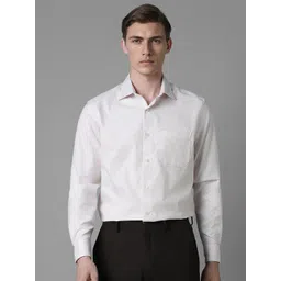 Louis Philippe Men Spread Collar Textured Printed Cotton Formal Shirt-picture-18