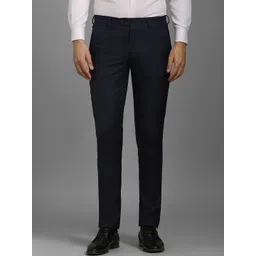 Louis Philippe Men Striped Slim Fit Formal Trousers-picture-19