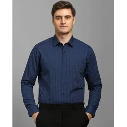louis philippe Men Stripes Slim Fit Shirt-picture-19