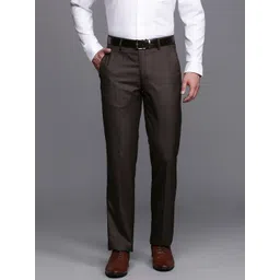 Louis Philippe Men Textured Formal Trousers-picture-30