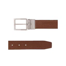 Louis Philippe Men Textured Leather Reversible Belt image 3