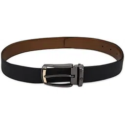 louis philippe Men Textured Reversible Formal Italian Leather with Dual Tone Buckle Belt-picture-12