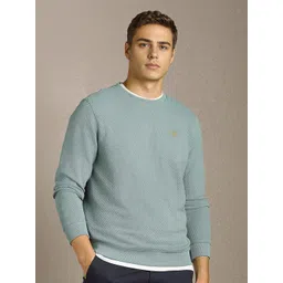 Louis Philippe Men Textured Round Neck Full Sleeves Pullover Sweatshirt-picture-15