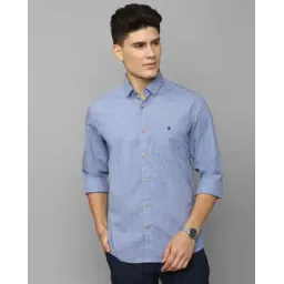 louis philippe Men Textured Slim Fit Shirt with Patch Pocket-picture-13