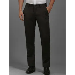 Louis Philippe Men Textured Slim Fit Trousers-picture-19